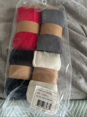 Kids Crew Socks Pack — Red, Gray, Black, Cream